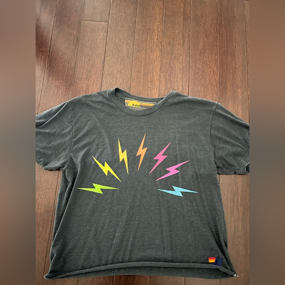 Aviator Nation Rainbow Bolt Tee